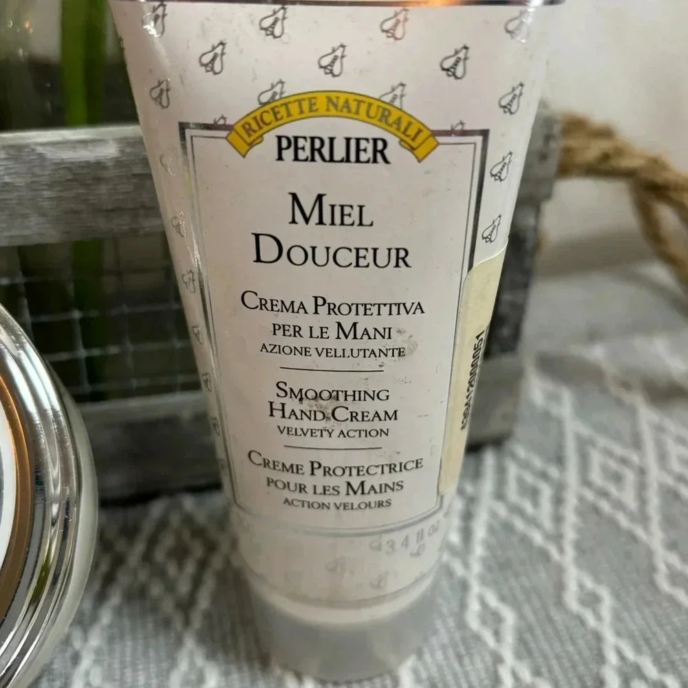 Perlier Bundle. 2-Honey Soap, 1-Body Balm, 1-Soothing‎ Hand Cream.